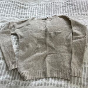 Autumn Cashmere Beige Star Sweater